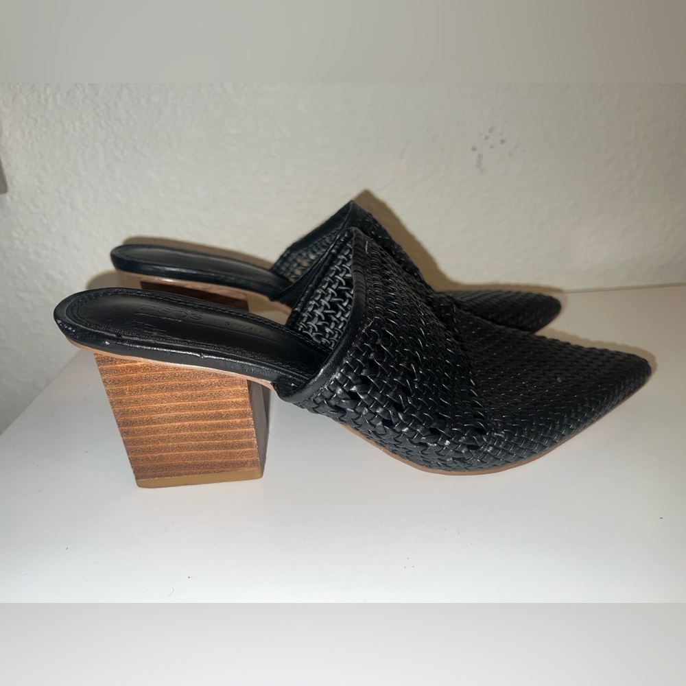 💥 ASOS Black Mules blocked heel size 7